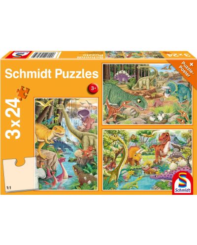 Slagalica Schmidt od 3 x 24 dijela - Zabava s dinosaurima - 1